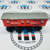 Sodor Mail Car #1 (Learning Curve 1996) Rare Chipping Paint Wooden - Used