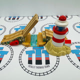 Lighthouse & Drawbridge with Lights and Sound #3 (Glitchy Sounds/Stiff to Turn) Wooden - Used