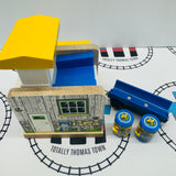 Honey Depot with 2 Barrels and Barrel Car #1 (NOT WORKING Does not fully go up) Wooden - Used