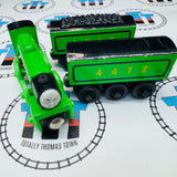 Flying Scotsman with 2 Tenders and Card #6  (Learning Curve 1999) Rare Wooden - Used