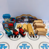 James' Fishy Delivery Set Missing Sign/Cargo Bin (Track No Road) Thomas Brand Wooden - Used