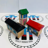 Set of 3 Buildings (1994) Fair Condition Thomas Brand Wooden - Used