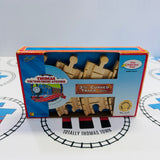 3.5" Curved Track #1 Vintage Clickity Clack 4 Pieces Wooden - Used in Box