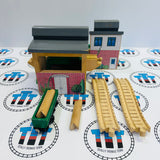 Sawmill Depot with Log Car (2002) and 2 Logs #2 Peeling/Ripping Stickers Wooden - Used