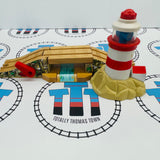 Lighthouse & Drawbridge with Lights and Sound #3 (Glitchy Sounds/Stiff to Turn) Wooden - Used
