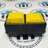 Troublesome Truck Black with 1 Short & 1 Tall Hay Cargo (2002) Used - TOMY