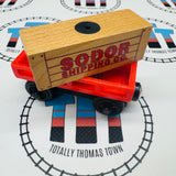 Cargo Car Red or Orange with Tan Cargo Wooden - Used