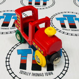 BRIO Red Engine Yellow/Green/Blue Wheels Missing Driver Wooden - Used