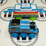 Happy Birthday Thomas with Cake Cargo Car with Sound (Thomas Wood Mattel) Fair Condition Wooden - Used