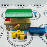 Arlesdale Barrel Loader (1998) with 3 Barrels (Corn, Flour, Molasses) #5 Fair Condition Ripping Stickers Wooden - Used