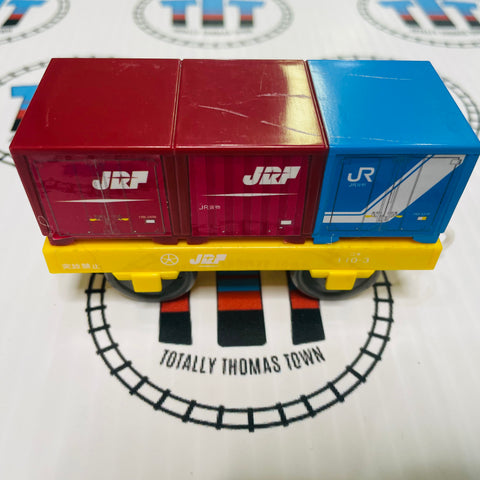 Container Cargo Car Red and Blue Used - TOMY