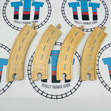 Curved Road Track 6.5" - 4 Pieces Thomas Brand Wooden - Used