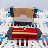 BRIO 33052 Deluxe Railway Set #1 (Tracks not BRIO/Glue on all bottoms/incomplete accessories/Storage missing lid) Wooden - Used