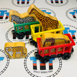 Circus Trains #2 (Learning Curve 1998/2001) with Tiger, Lion, Giraffe and Zebra Wooden - Used