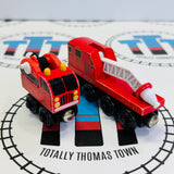 Fire Station #5 Fair Condition with Fire Train and Truck (2000) Wooden - Used