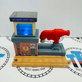 Deluxe Wellsworth Water Tower with Lights and Sounds and Track #1 Corroded Terminals Wooden - Used
