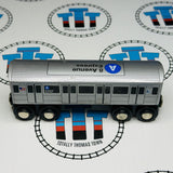 New York Subway Train - 8 Avenue Express A (Slightly Sticky - Glue Residue) Other Brand Train Wooden - Used