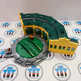 Tidmouth Sheds with 4 Doors and Turntable and NO back Supports Used - Trackmaster