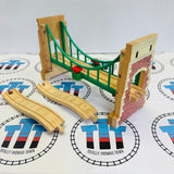 Collapsing Suspension Bridge #2 Marked Track Fair Condition Wooden - Used