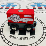 BRIO 33987 Christmas Present Cargo Car (Different Base) Wooden - Used