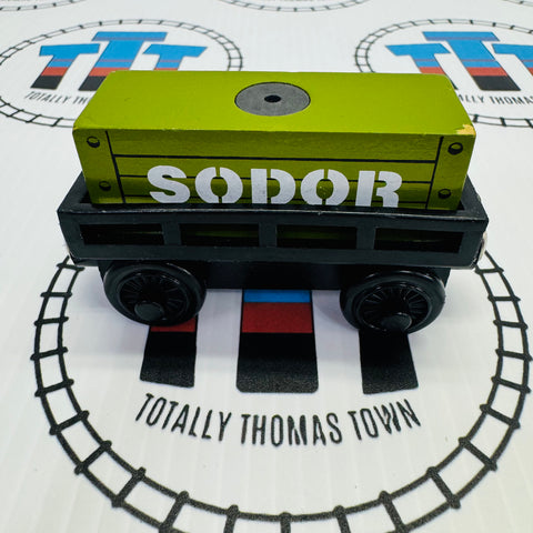 Cargo Car Black with Green Cargo Wooden - Used