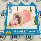 Pink Brick Tunnel Rail Wooden - New in Box