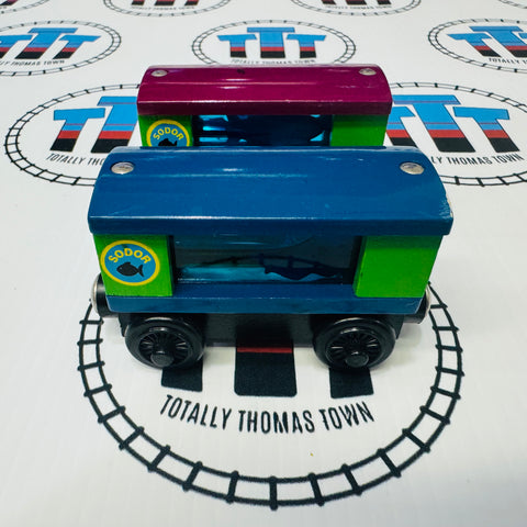 Aquarium Cars Square with Shark and Squid (Learning Curve) Wooden - Used