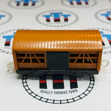 Brown Light/Orange Box Car with opening doors Used - TOMY