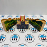 3 Layer Mountain Tunnel Clickity Clack #2 Peeling/Ripped Stickers Small Chip Wooden - Used