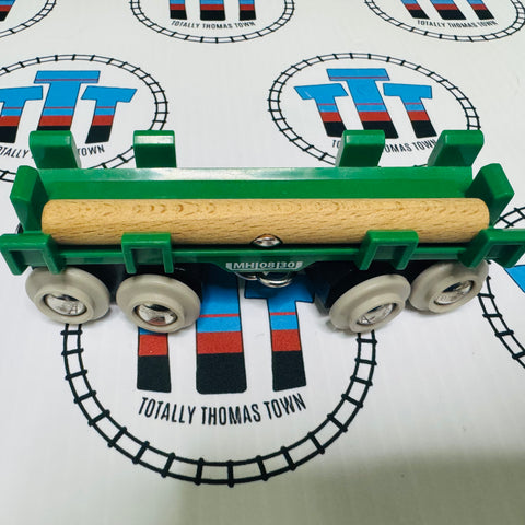 BRIO 33696 Lumber Loading Wagon 1 Log Wooden Train - Used