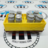 Cargo Car Yellow with Moving Barrels (2007) New no Box - TOMY