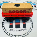 Cargo Car Red or Orange with Tan Cargo Wooden - Used