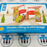 Double Lifting Graffiti Bridge BIGJIGS Rail Wooden - New in Box