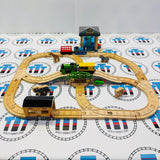Thomas at the Zoo Set Complete with Trains #1 (Writing on Bottom/Fair Condition Character Cards) Some fish don’t spin properly Wooden Rare - Used