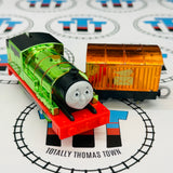 Celebration Percy and Cargo Metallic #3 (2013 Mattel) Used - Trackmaster Revolution