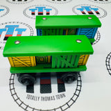 Box Cars Green Pair (Learning Curve 2003) Wooden - Used