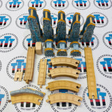 Rheneas & the Roller Coaster Set No Trains #1 Fair Condition Chipped Riser 6 and Marked Track Wooden - Used