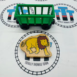 Circus Train Green with Lion Wooden - Used