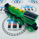 Motorized BRIO Big Green Locomotive Battery Engine 347 33593 Wooden - Used