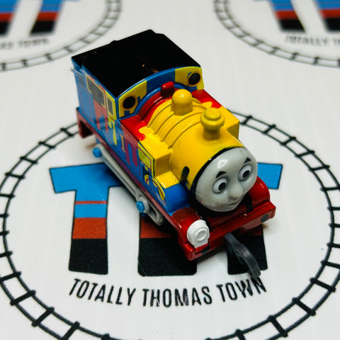 Paint Splattered Thomas Peeling Stickers Capsule Plarail Pull Along - Used