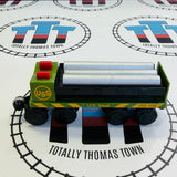 Load ‘Em Up Pipe Car USS Steel Train with Steel (Chipping Magents) Lionel Wooden - Used