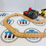 Reg and Percy at the Scrapyard Set #2 Modified Track/Fair Condition Silver Track with Trains - Used