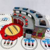 Deluxe Roundhouse #1 with Turntable Chipped Roof Wooden - Used