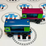Aquarium Cars Square with Shark and Squid (Learning Curve) No Water/Chipping Paint Fair Condition Wooden - Used