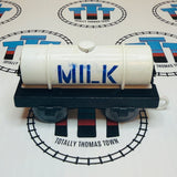 Milk Tanker Black Base Fair Condition Used - Trackmaster/TOMY