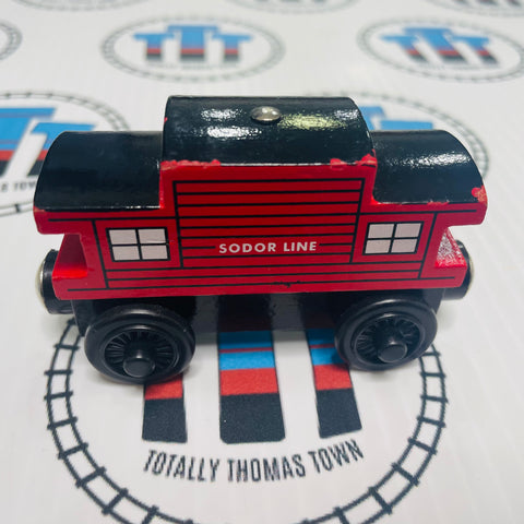 Sodor Line Caboose (Learning Curve) Good Condition  Wooden - Used