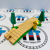 Trees on the Track Clickity Clack #1 Very Stiff to Slide/Chipped Paint Wooden - Used