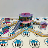 Purple Shopping Mall Set (Slightly Chipped) Wooden - Used