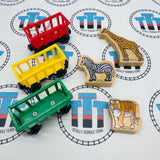 Circus Trains (Learning Curve 2003) with Lion, Giraffe and Zebra (2001) Good Condition Wooden - Used