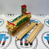 BRIO Lifting Bridge Red Roof #2 Missing String Does Not Lift 33357 Used - Wooden